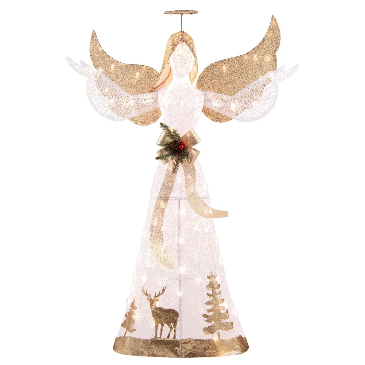 150 cm Lighted Christmas Angel Decoration with 100 LED Lights