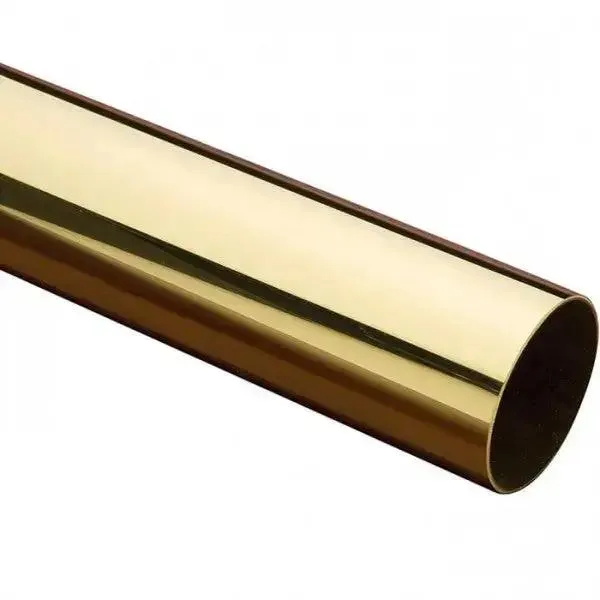 2" X .050 OD Bar Foot Rail Tubing - Polished Brass