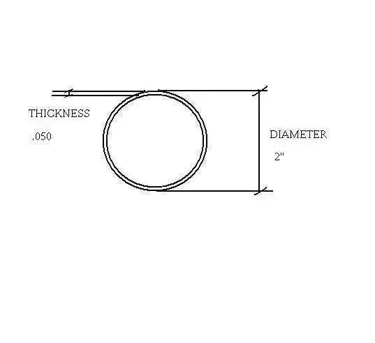 2" X .050 OD Bar Foot Rail Tubing - Polished Brass