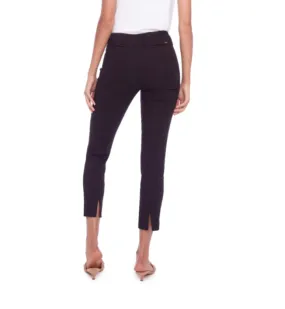 68108 Black Back Slit Ankle Stretch Pant