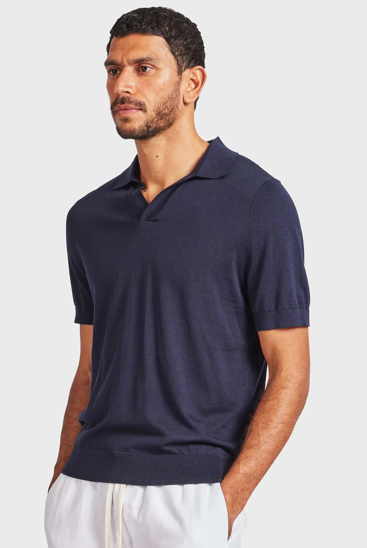 ACADEMY BRAND - Irvine Knit Polo - Navy