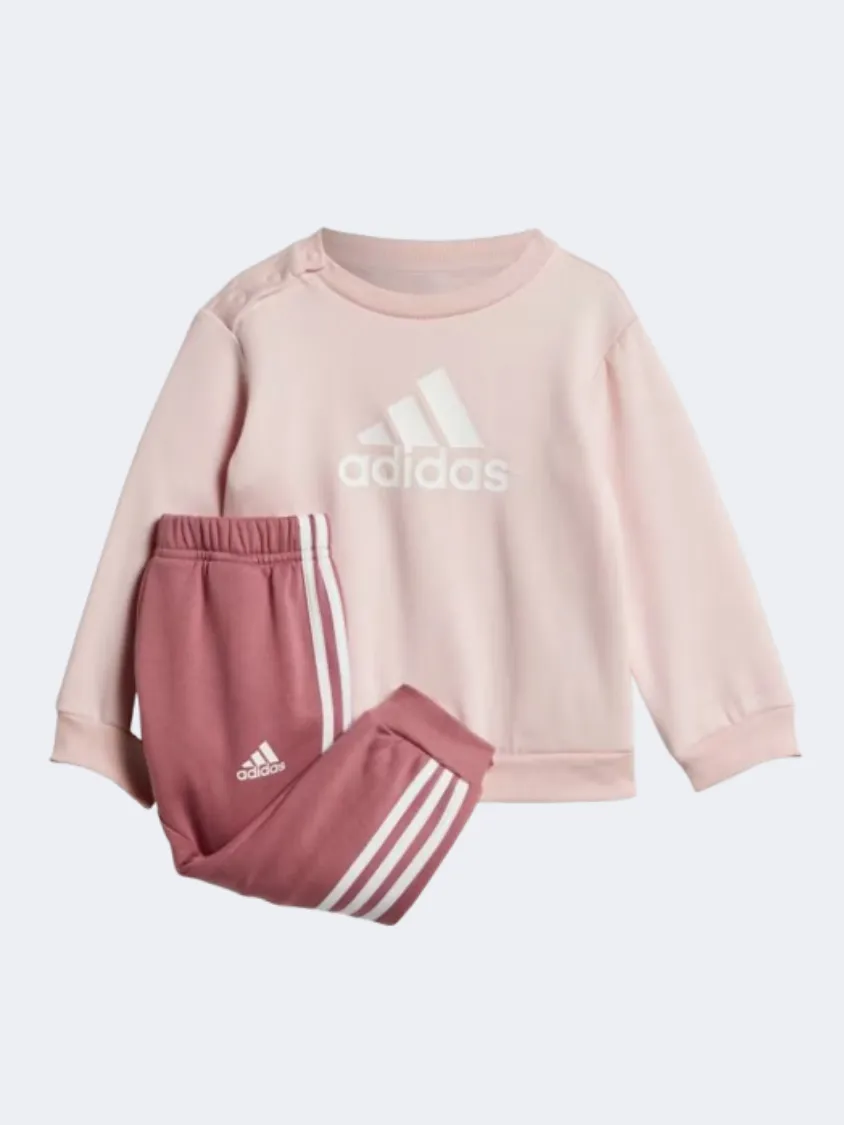 Adidas Badge Of Sport Logo Baby-Girls Sportswear Set Pink/White