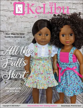 All the Frills Skirt 18 Inch Doll Sewing Pattern