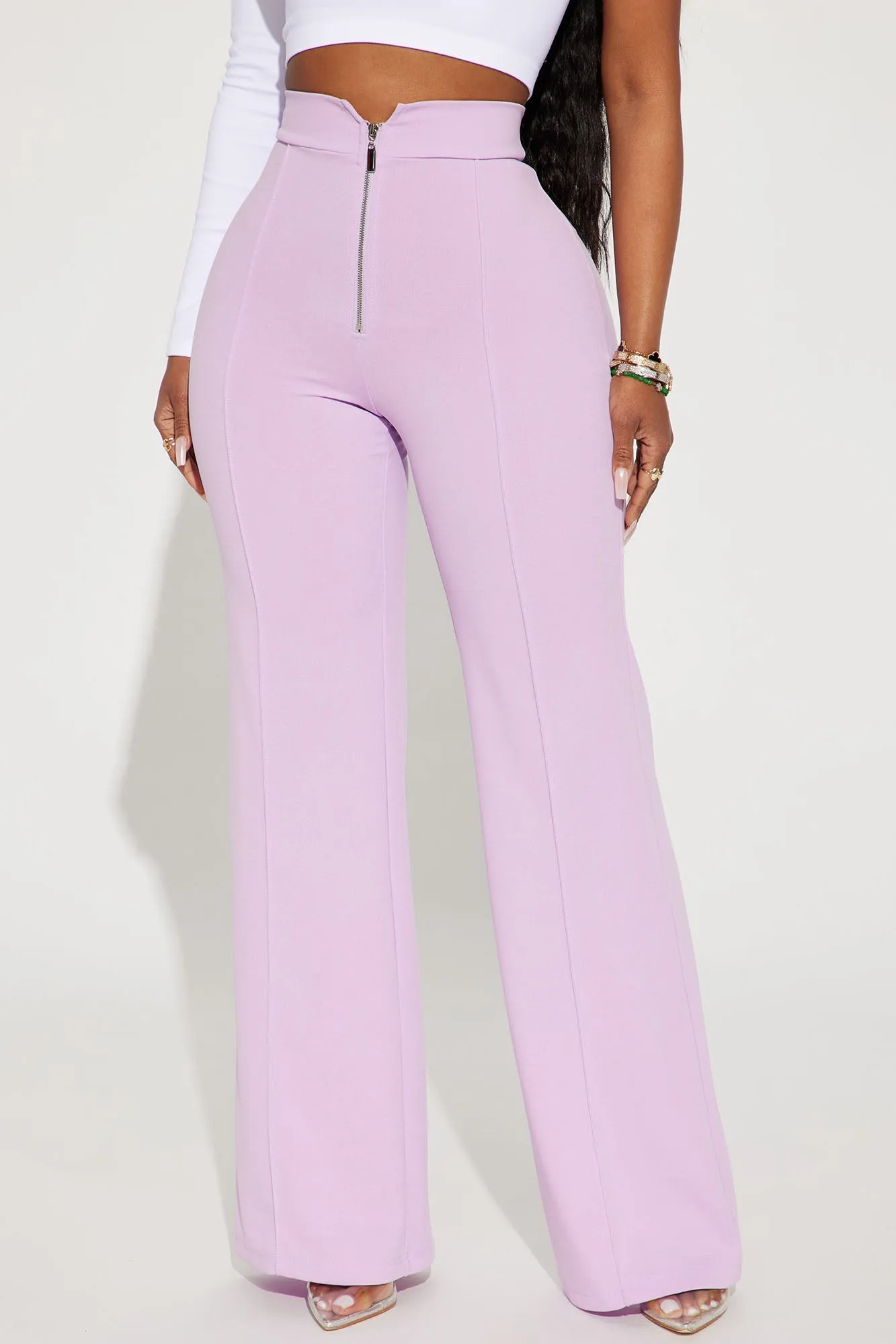 All Zipped Up Dress Pant - Lavender