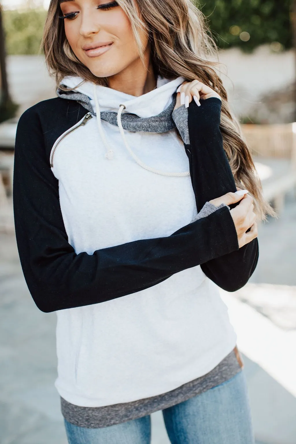 Ampersand Avenue DoubleHood Sweatshirt - Monochrome