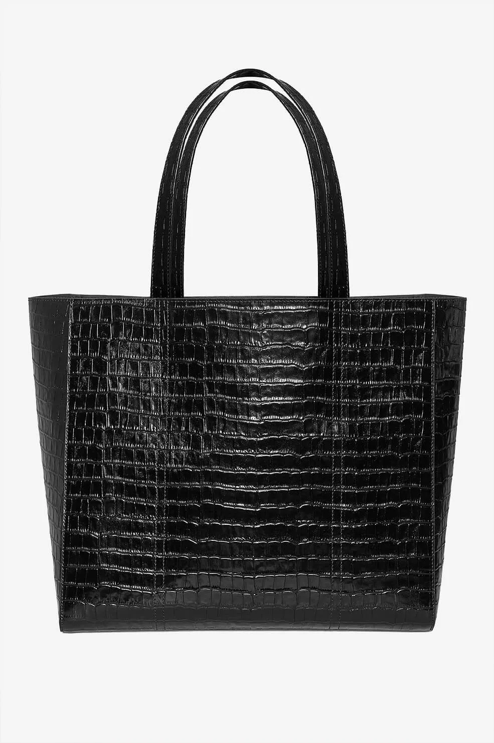 Anine Bing - Croco Tote in Black