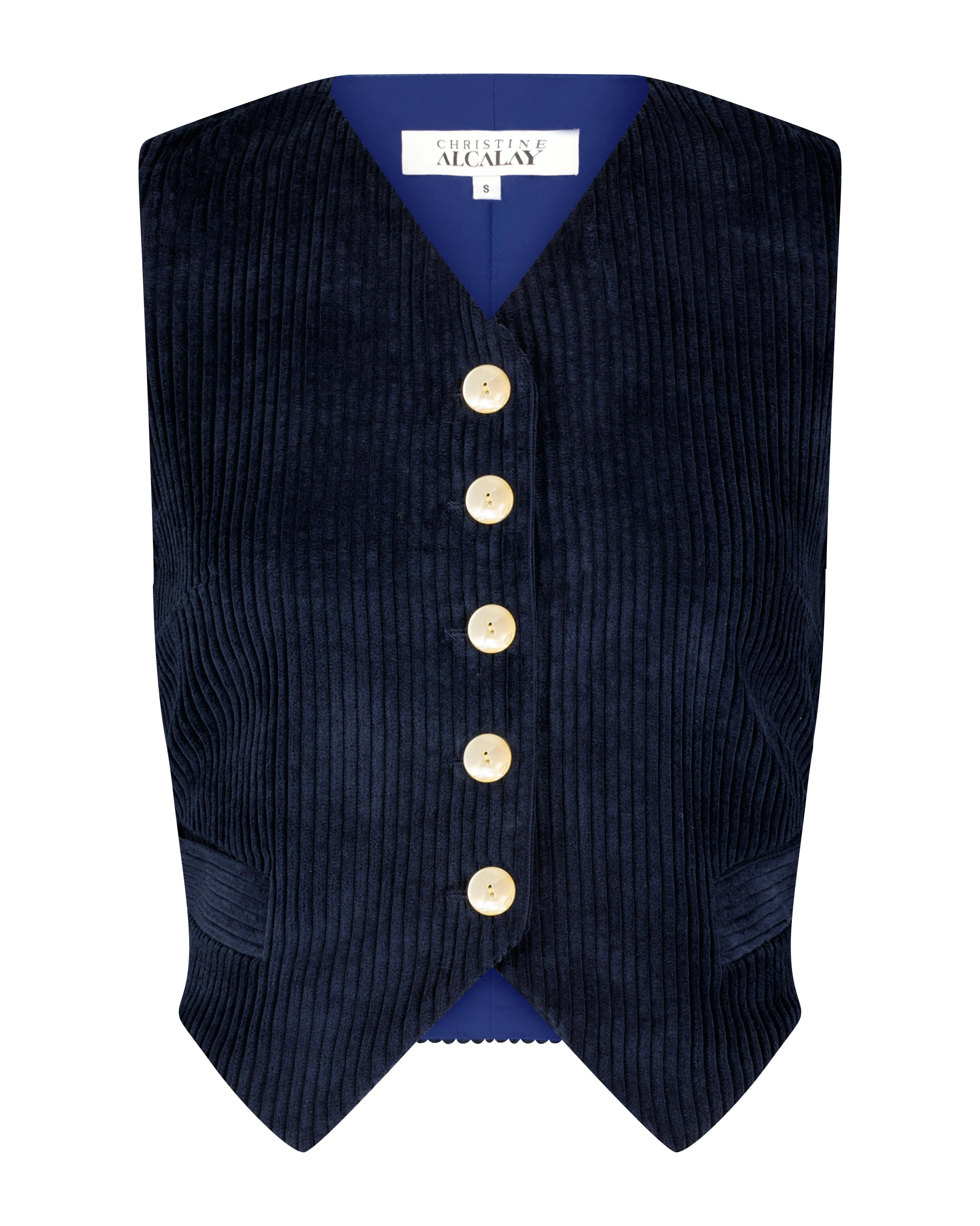 Annie Vest in Corduroy - Navy