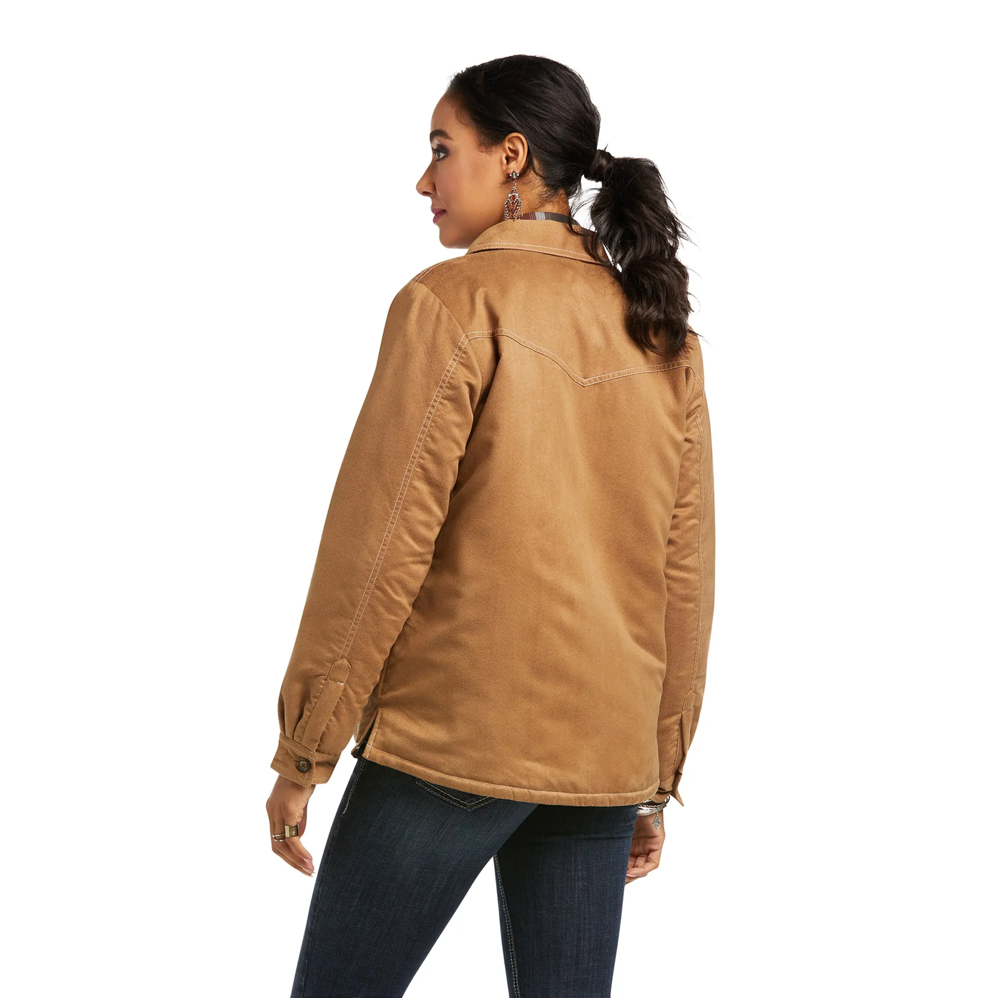 Ariat Ladies Slap Faux Suede Rubber Shirt Jacket 10037742