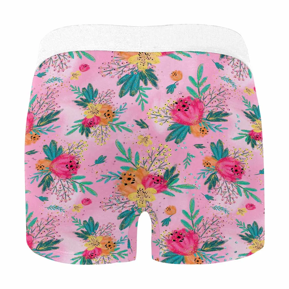 Australian Floral Pink Men's All Over Print Boxer Briefs (Made In AUS)