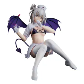 azur lane pvc statue 1/4 manchester: midnight devil in white 18 cm  statues  anime  statue