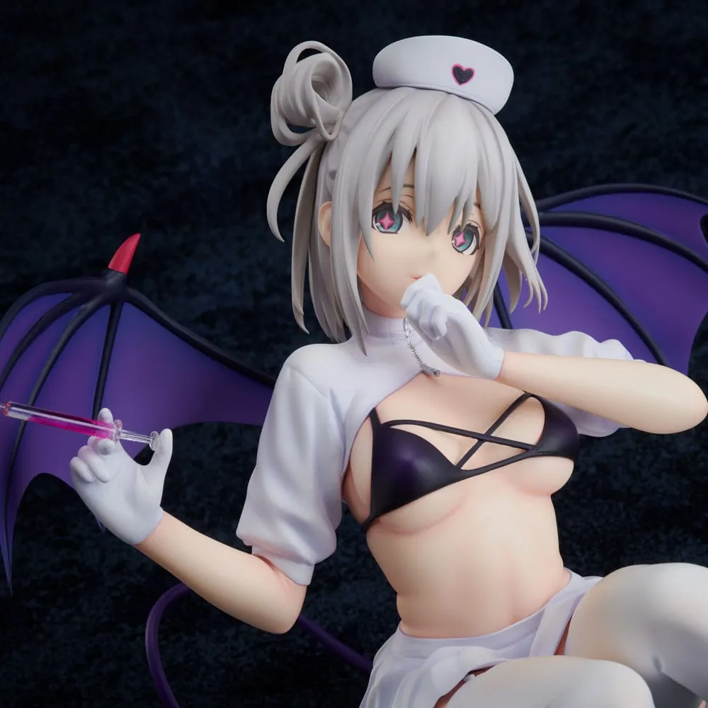 azur lane pvc statue 1/4 manchester: midnight devil in white 18 cm  statues  anime  statue