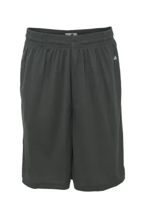 Badger Mens B-Core Moisture Wicking Shorts w/ Pockets - Graphite Grey