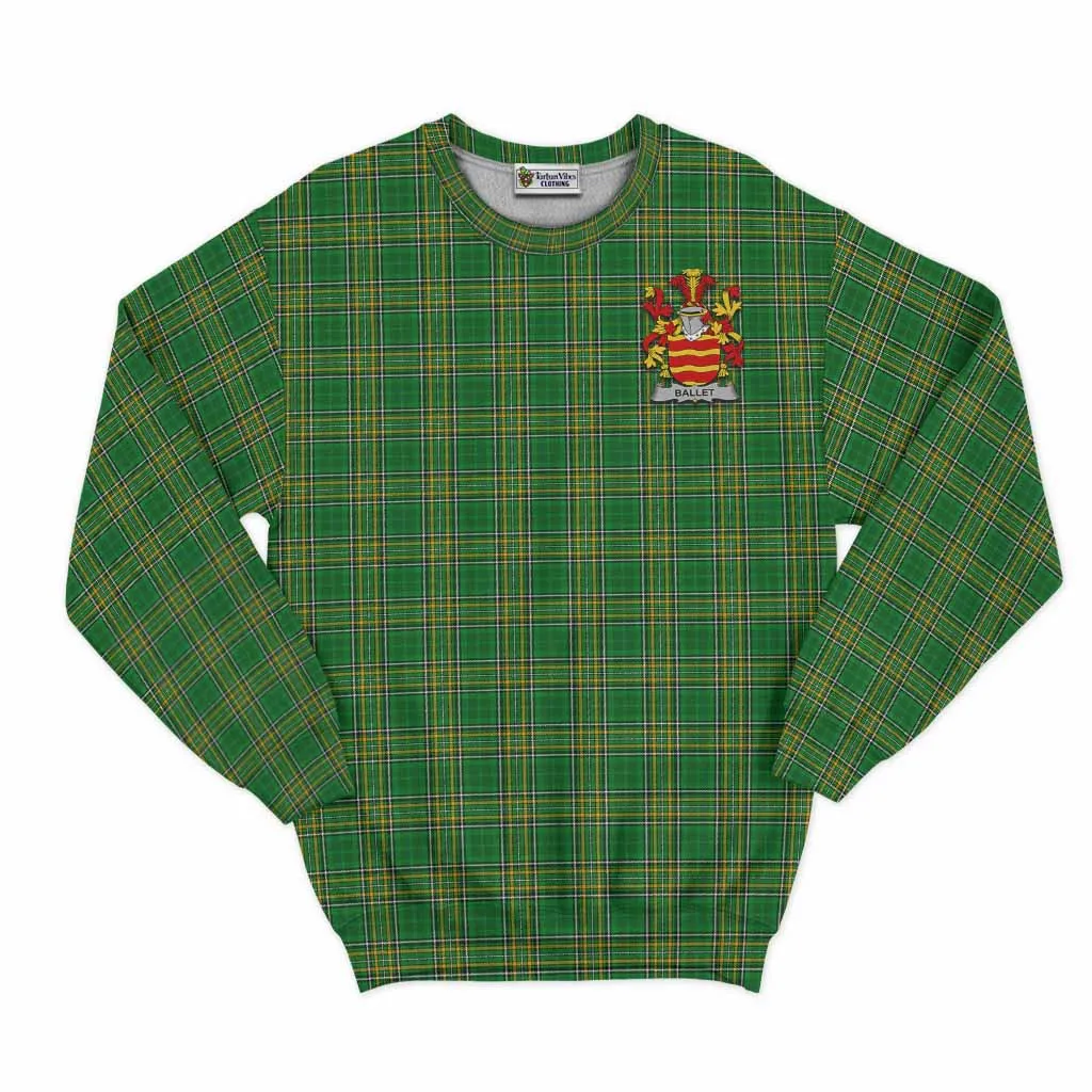 Ballet Irish Clan Tartan Sweatshirt with Coat of Arms