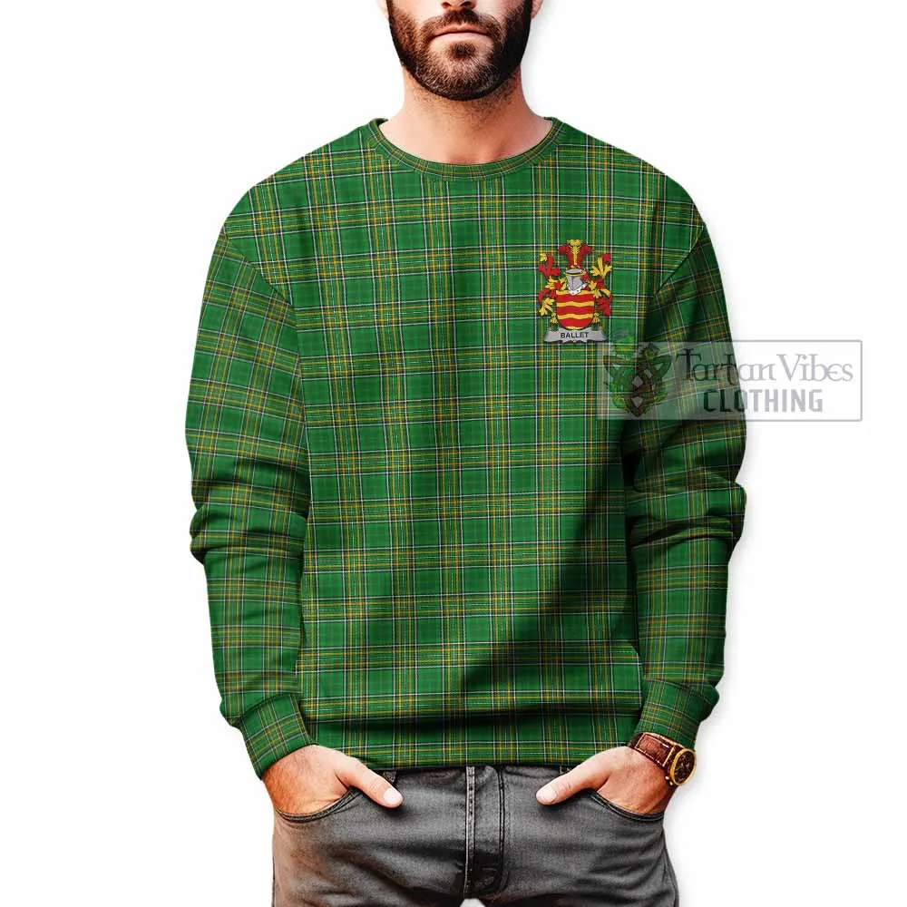 Ballet Irish Clan Tartan Sweatshirt with Coat of Arms