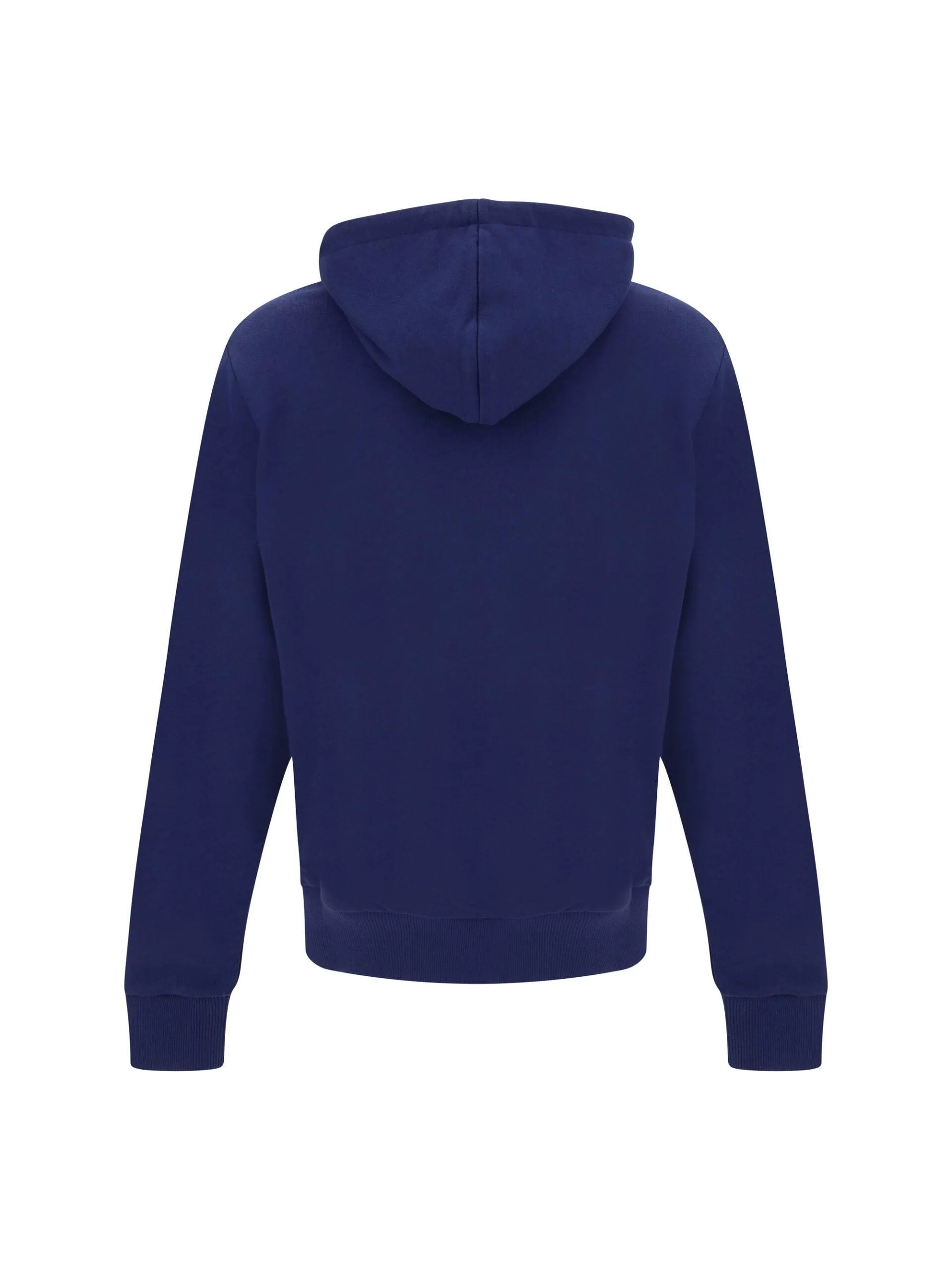 Balmain Blue Cotton Hoodie Sweatshirt