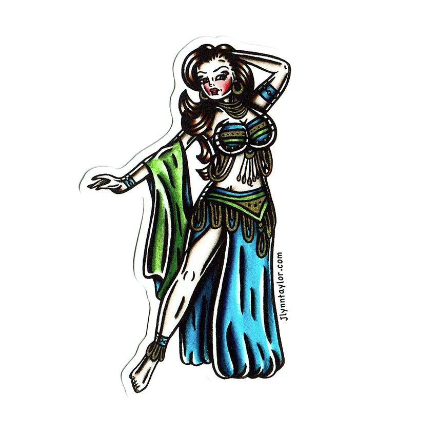 Belly Dancer (Brunette)  Sticker