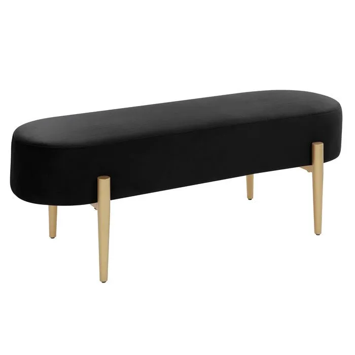 Black Cara Collection Accent Bench