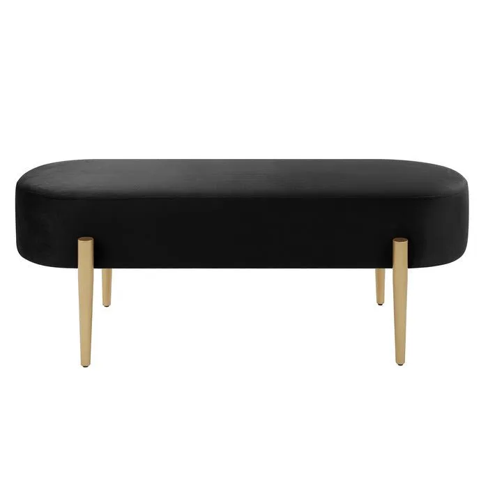 Black Cara Collection Accent Bench