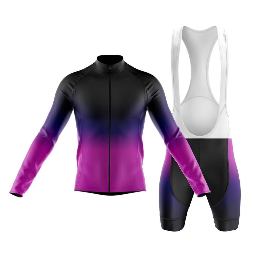 Black-Fluorescent Violet Gradient Club Cycling Kit