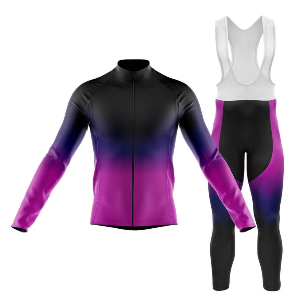 Black-Fluorescent Violet Gradient Club Cycling Kit