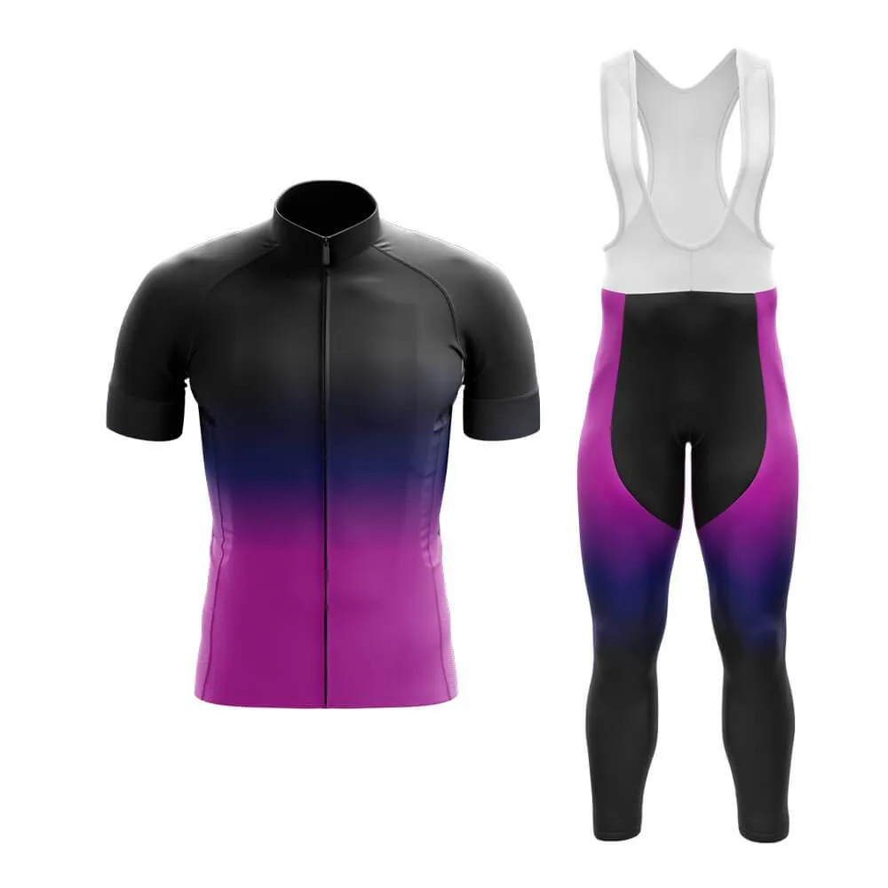 Black-Fluorescent Violet Gradient Club Cycling Kit