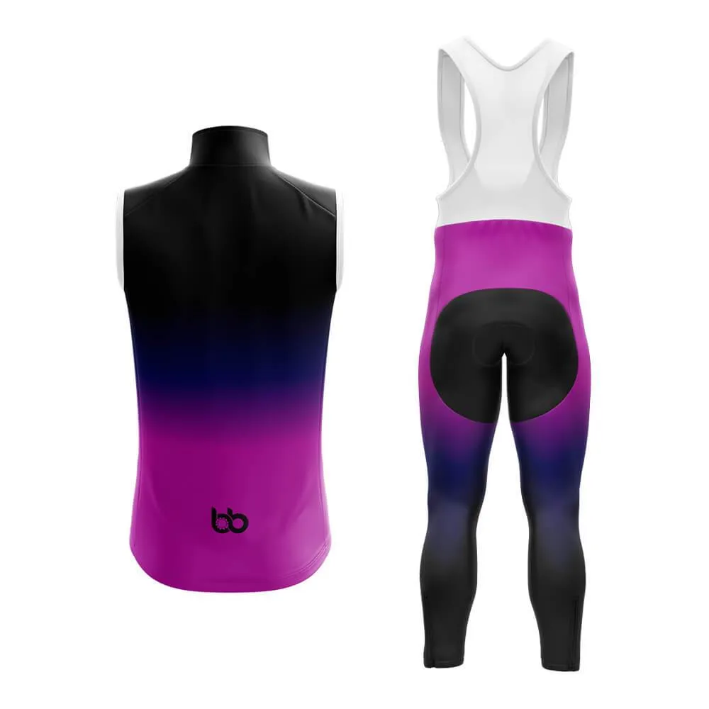 Black-Fluorescent Violet Gradient Club Cycling Kit