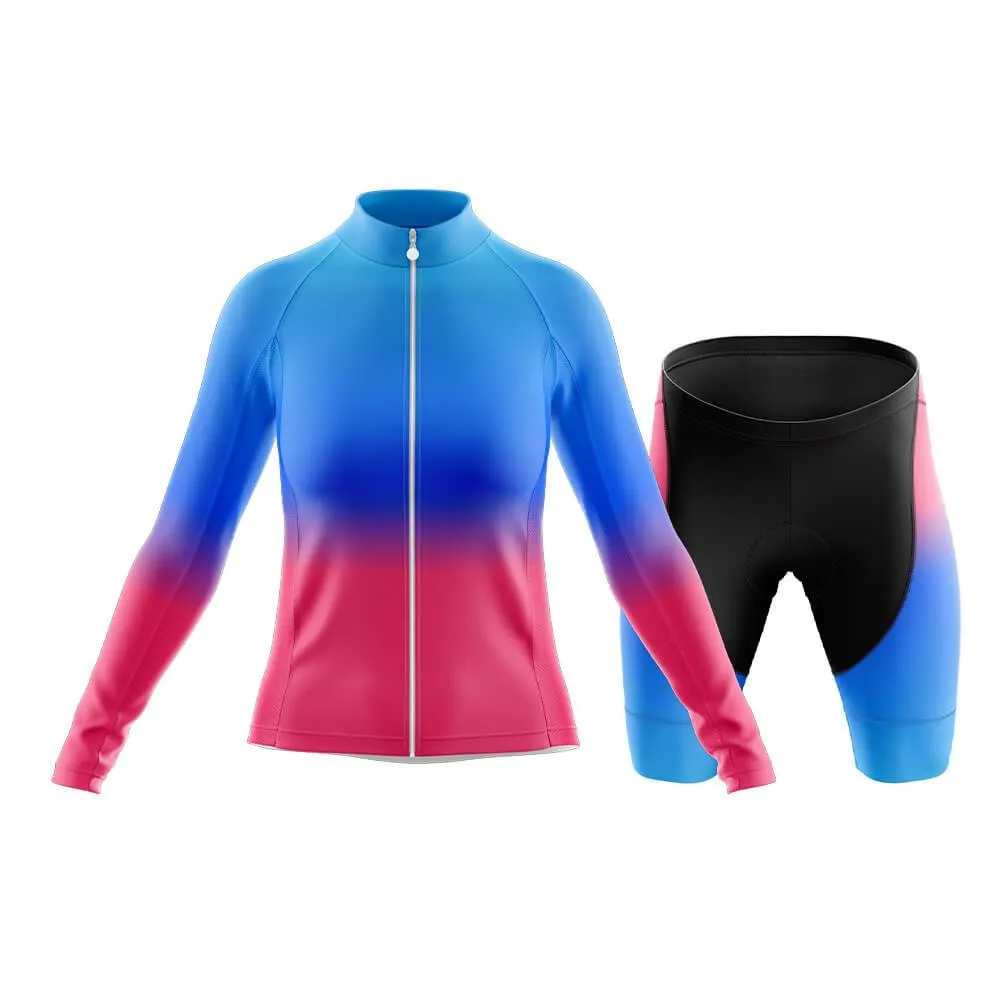 Blue-Pink Gradient Club Cycling Kit