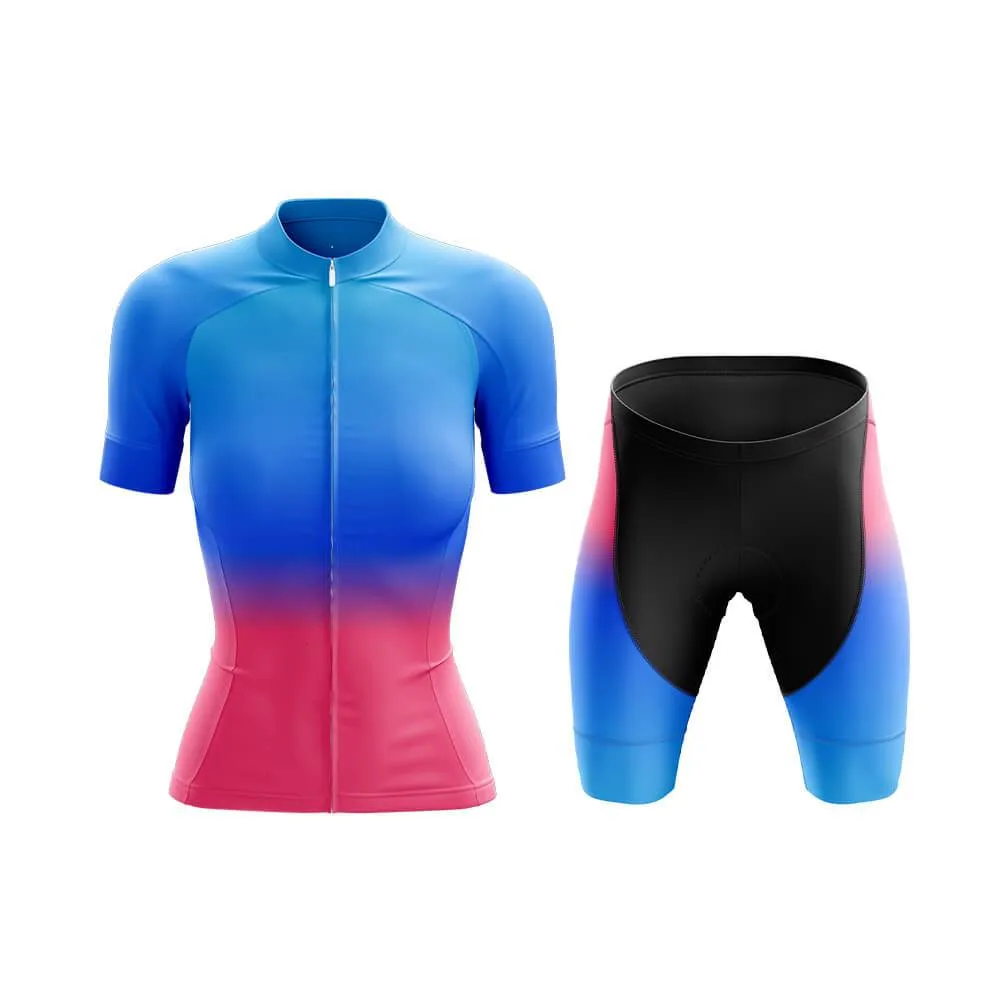 Blue-Pink Gradient Club Cycling Kit