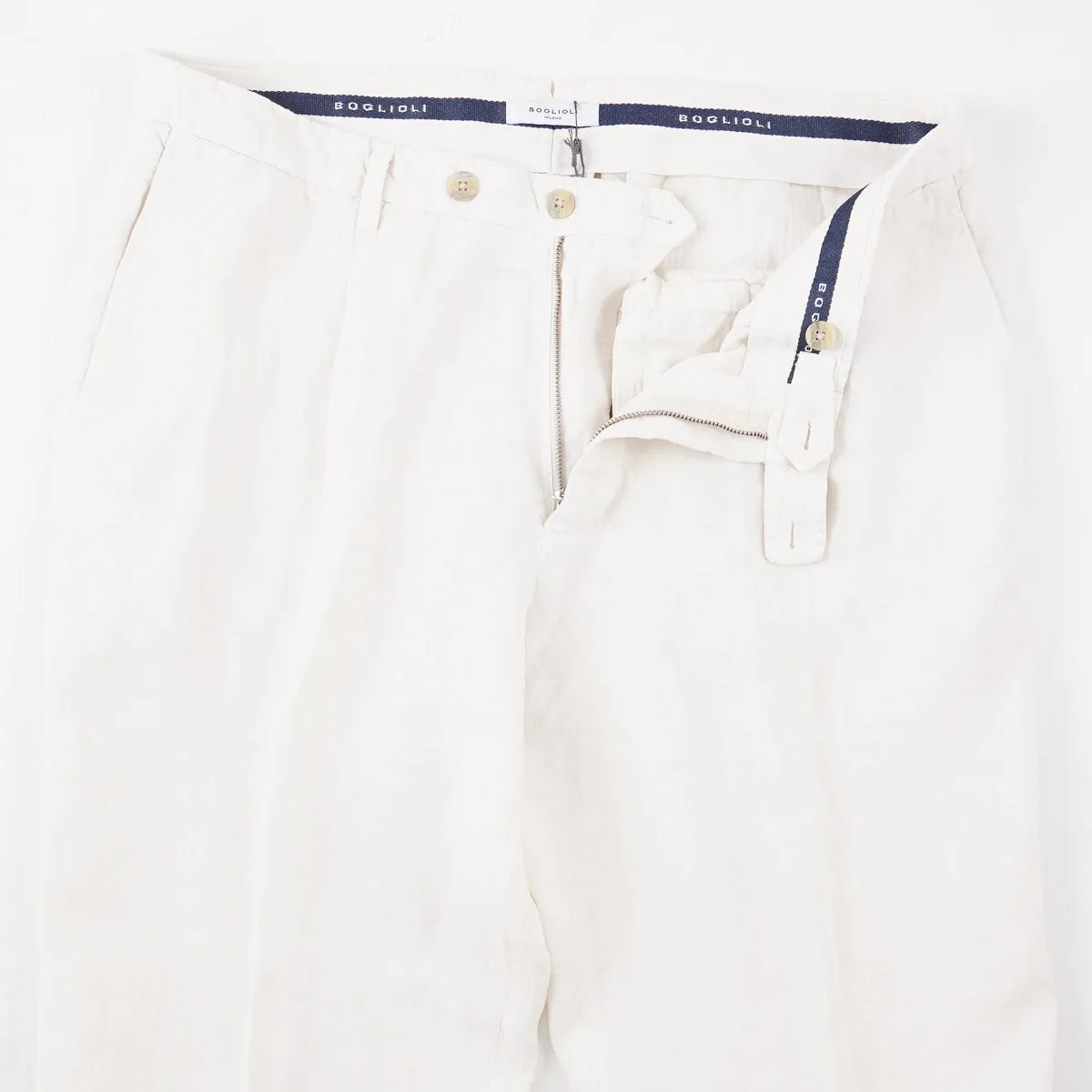 Boglioli Regular-Fit Linen Dress Pants