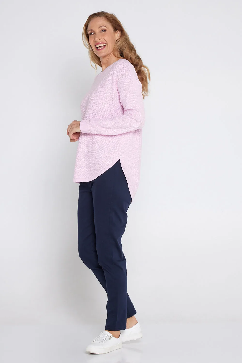 Brenda Waffle Knit - Blush