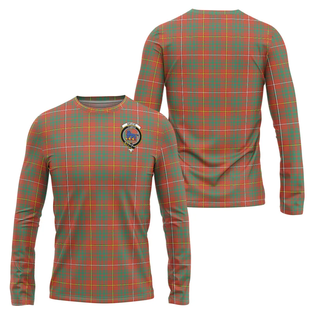 Bruce Ancient Tartan Long Sleeve T-Shirt with Family Crest