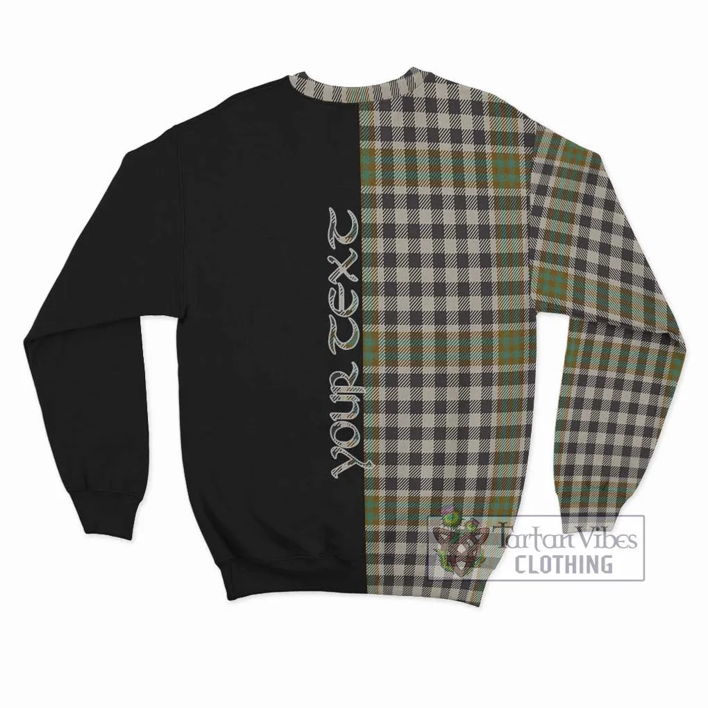 Burns Check Tartan Sweatshirt with Family Crest and Half Of Me Style