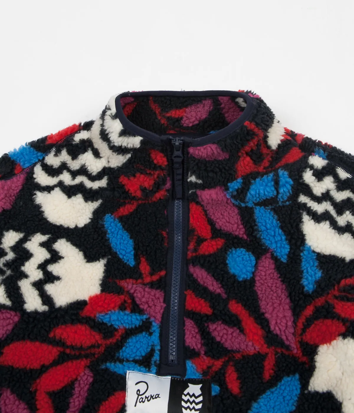 by Parra Still Life With Plant Sherpa Fleece Sweatshirt - Multi Colour