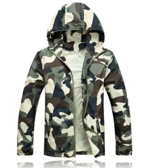 Camouflage Mens Hooded Windcheater Jacket