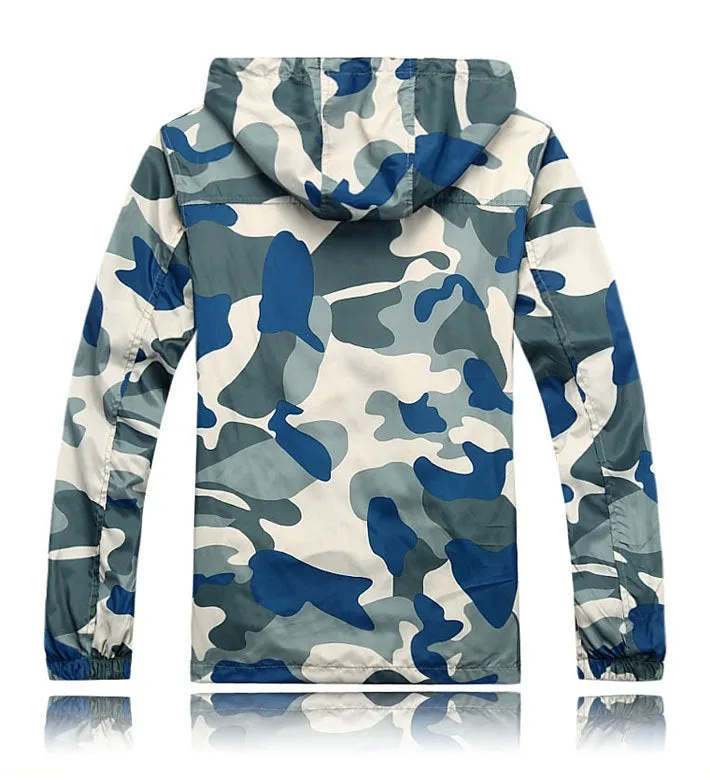 Camouflage Mens Hooded Windcheater Jacket