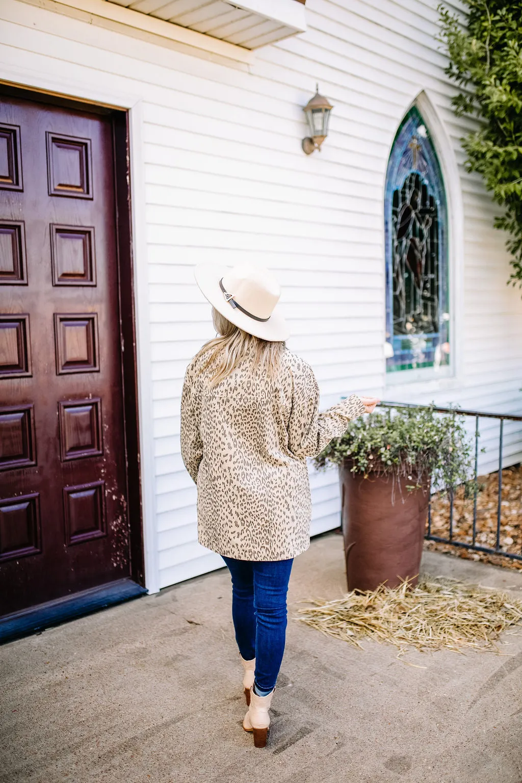 Can't Be Tamed Oversized Corduroy Leopard Shacket