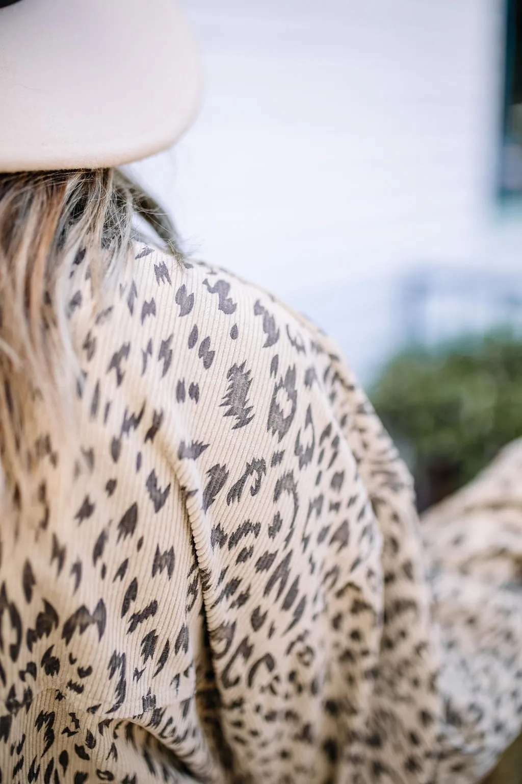 Can't Be Tamed Oversized Corduroy Leopard Shacket