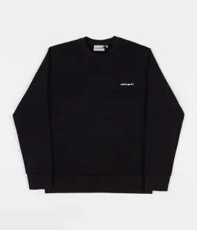 Carhartt Script Embroidery Crewneck Sweatshirt - Black / White