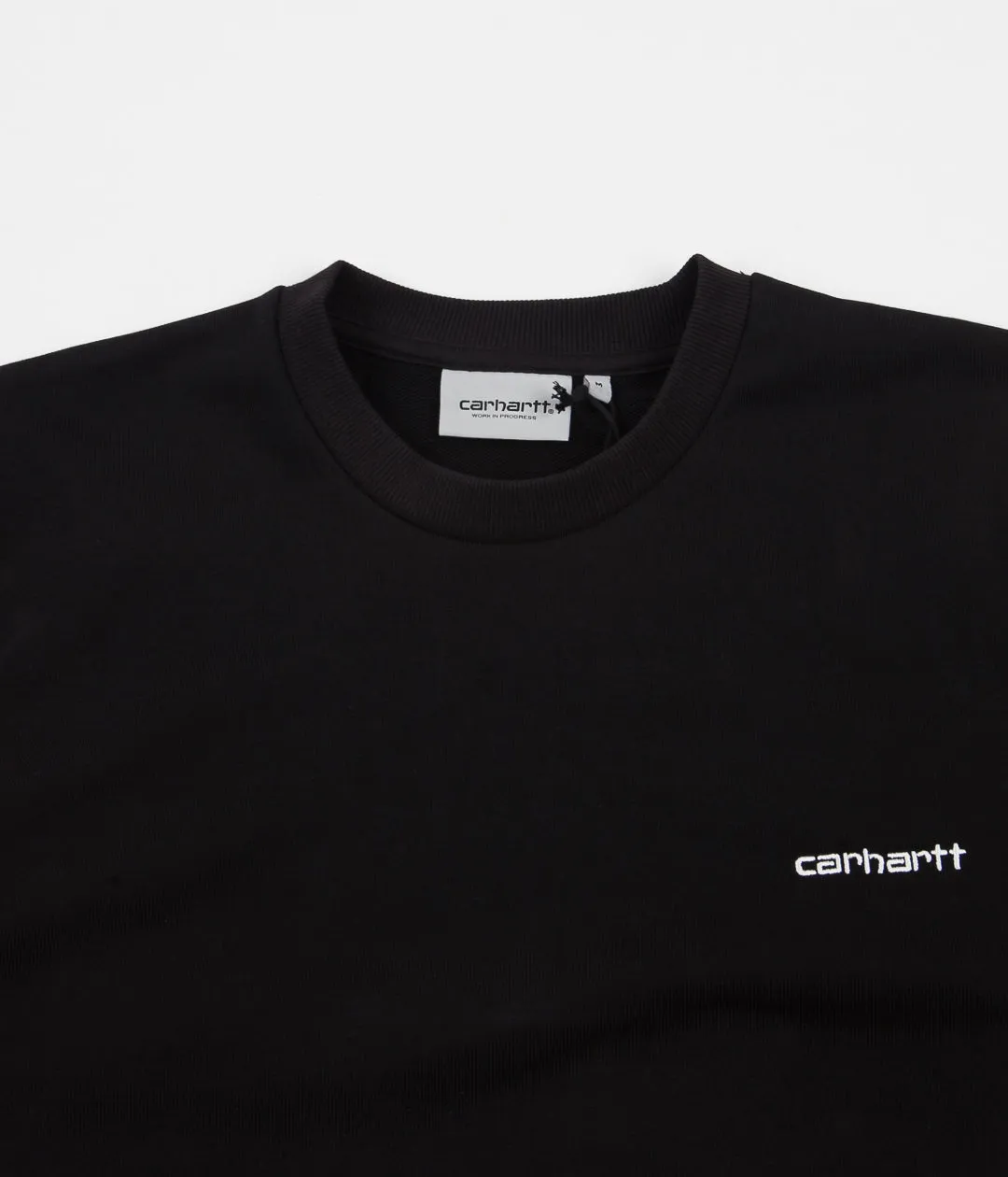 Carhartt Script Embroidery Crewneck Sweatshirt - Black / White