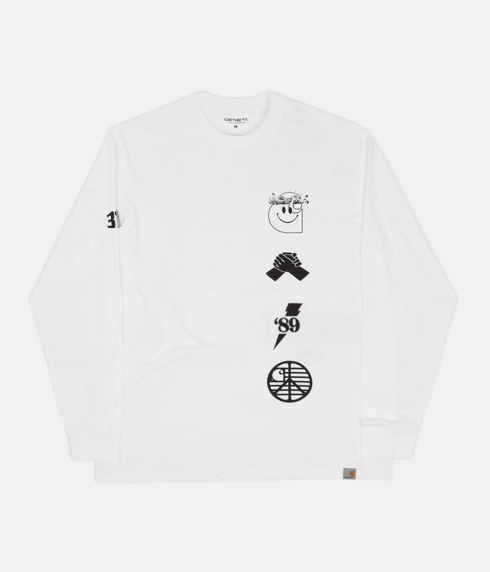 Carhartt Tab Long Sleeve T-Shirt - White / Black