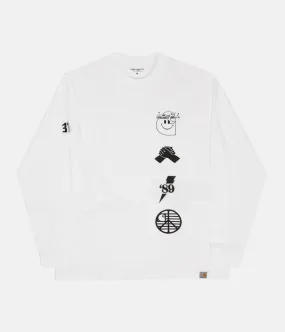 Carhartt Tab Long Sleeve T-Shirt - White / Black