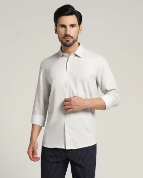 Casual Grey Printed Shirt - Placed