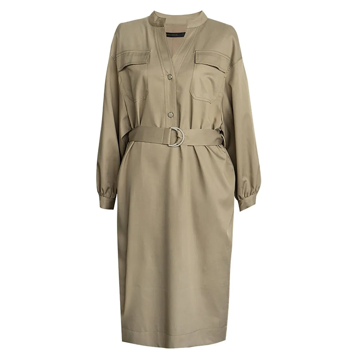 Casual Trench Khaki Dress