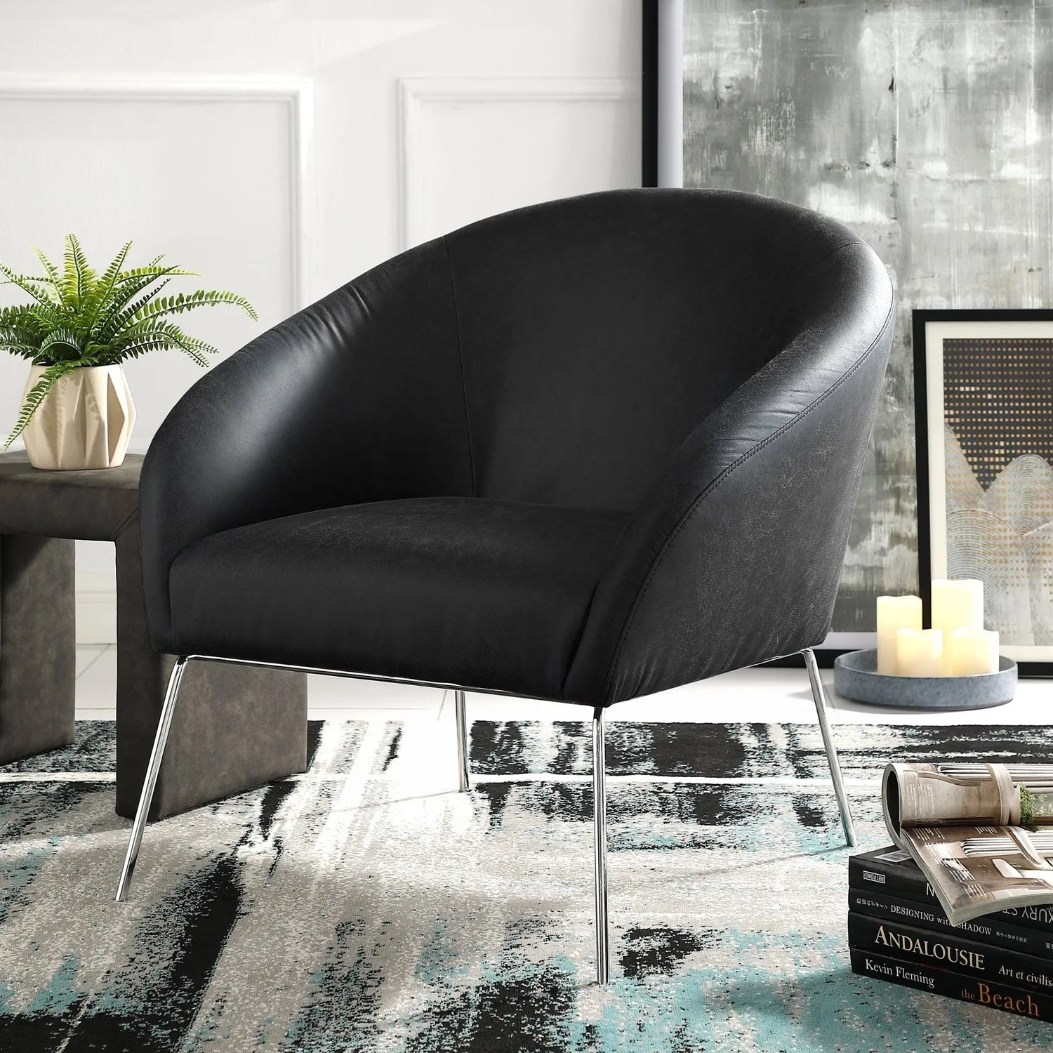 Catriona Leather Accent Chair