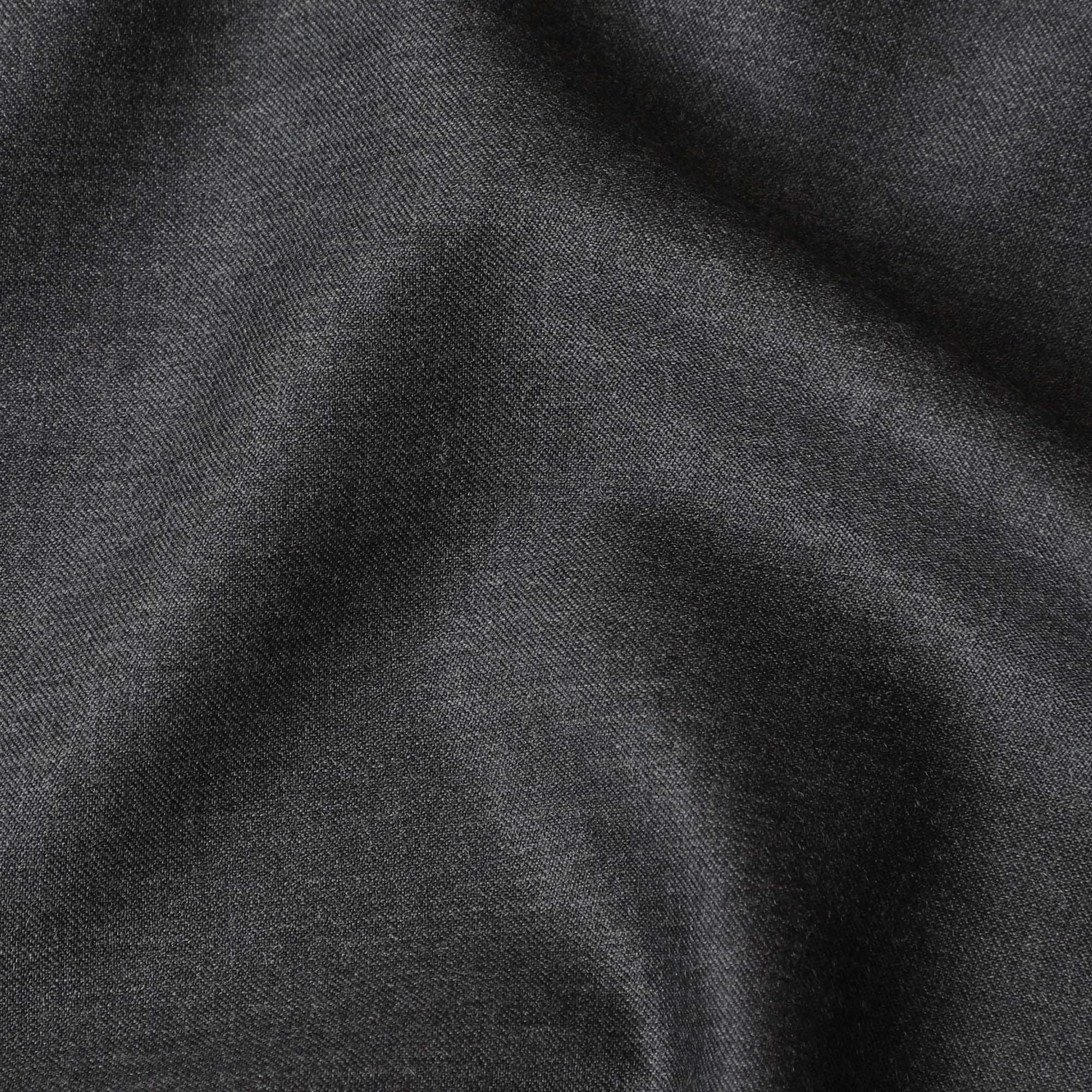 Charcoal Textured Wool Suiting Fabric - 150cm Width, 3.5 Mtrs Piece, UK Crafted-D17763