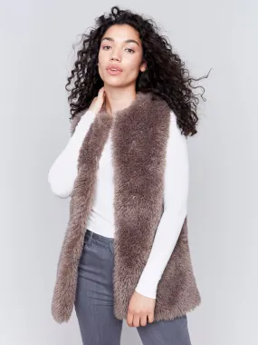 Charlie B- Long Faux Fur Vest