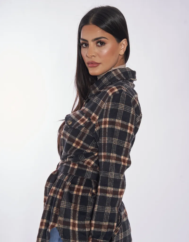 Checkered Fleece Shacket