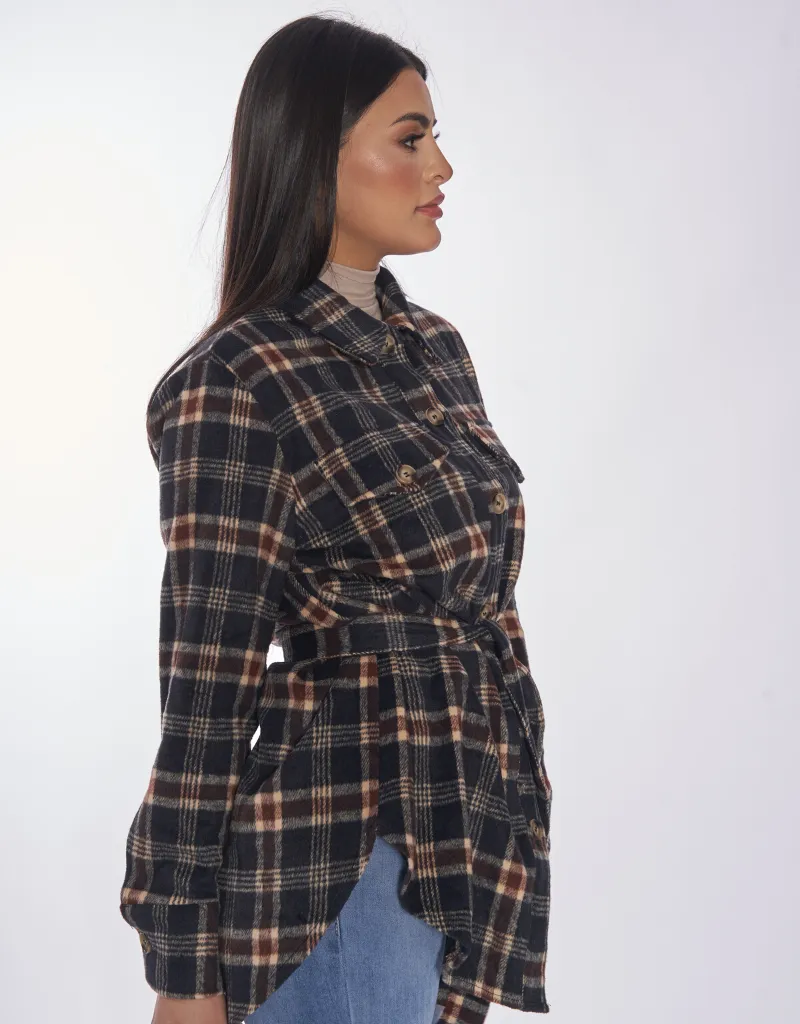 Checkered Fleece Shacket