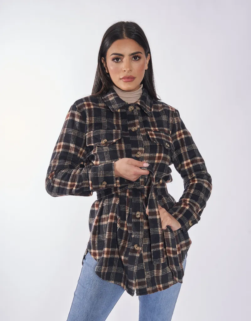 Checkered Fleece Shacket