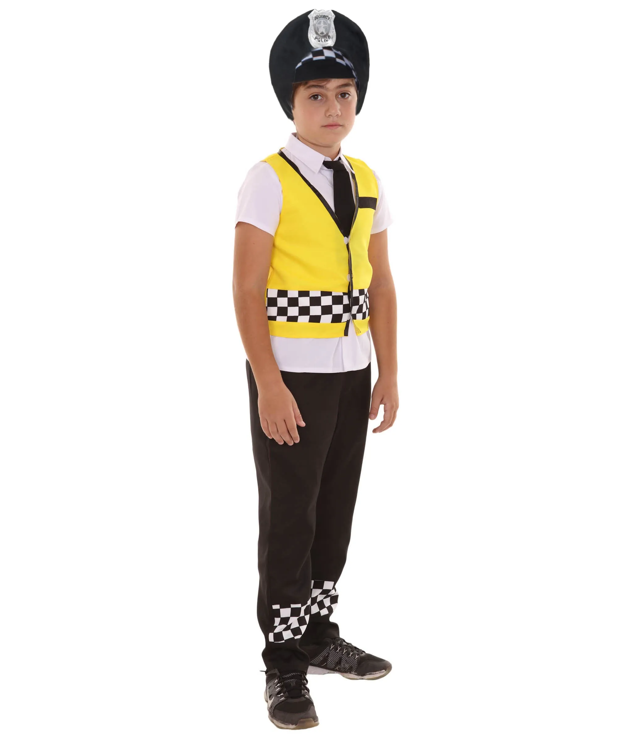 Child's Cop Costume | Yellow and Black Cosplay Costume